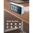 thumbnail image 2 of Reloj despertador digital, reloj despertador LED con función de repetición-Plata (inglés), 2 of 5