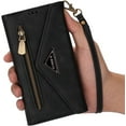thumbnail image 4 of Crossbody Wallet Case for Samsung Galaxy A42 5G for Women, Zipper Purse Handbag Neck Strap Lanyard Cover with 9 Card Holder Case for Samsung Galaxy A42 5G XK Black, 4 of 18