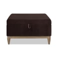 thumbnail image 4 of Knox 35" Square Storage Cocktail Ottoman Deep Brown Performance Velvet, 4 of 5