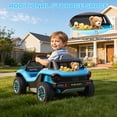 thumbnail image 6 of iRerts 12V Ride on Cars with Remote Control, Licensed Volkswagen Beetle Powered Ride on Toys with Bluetooth, USB Port, Music, Rear Storage, LED Lights, Electric Car for Kids 3-6 Years Old, Blue, 6 of 10