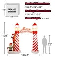 thumbnail image 4 of 9 FT Tall Christmas Inflatable Santa and Elf by the Arch Holiday Yard Decoration, Internal LED Lights, 4 of 7