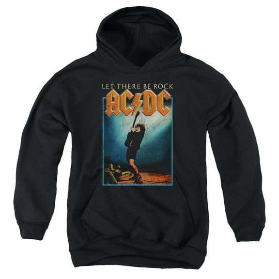 Trevco ACDC Let There Be Rock-Youth Pull-Over Hoodie - Black - Medium