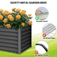 thumbnail image 6 of CazToi 2-Pack 6x3x1.5 ft Galvanized Raised Garden Beds Large Outdoor Planter Boxes with Open-Base & Wave Panels, 6 of 9