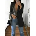 thumbnail image 7 of Suit Jacket Women Blazer Clothing Cardigan Autumn Winter Overcoat Solid Large Topcoat Lapel Jacket Grace Fashion Outer Wear, 7 of 7
