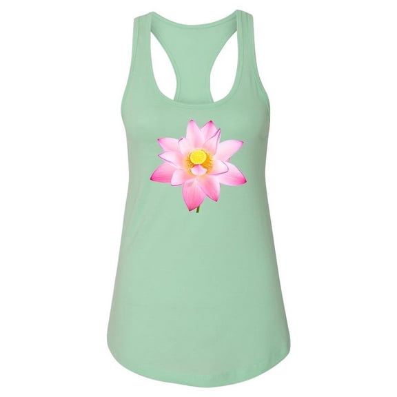 Pink Water Lily Lotus Flower. Tank Women -Image by Shutterstock, Female Small
