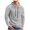Light Gray, variant on Men's Casual Jacquard Plaid Hooded Sweatshirt, Lightweight Pullover Shirt with Large Front Pockets, Long Sleeve Fall Spring Basic Layering Piece,Black,L