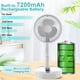 thumbnail image 4 of QUALORI Ventilador plegable portátil Flodaway - Ventilador plegable silencioso y recargable para viajes, hogar, cocina, exteriores, camping - Inalámbrico con batería de 7200 Mah, 4 of 4