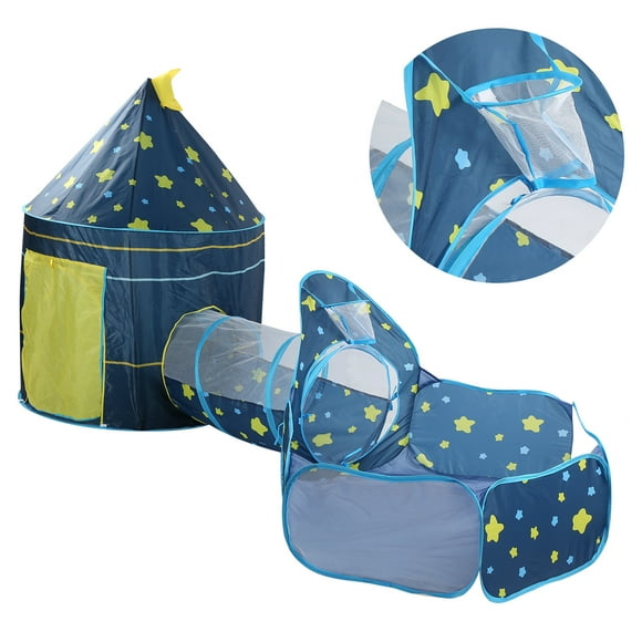 Baby Tent, Ball Pool Crawling Tunnel Play Tent, Indoor For Kids Toddlers Blue