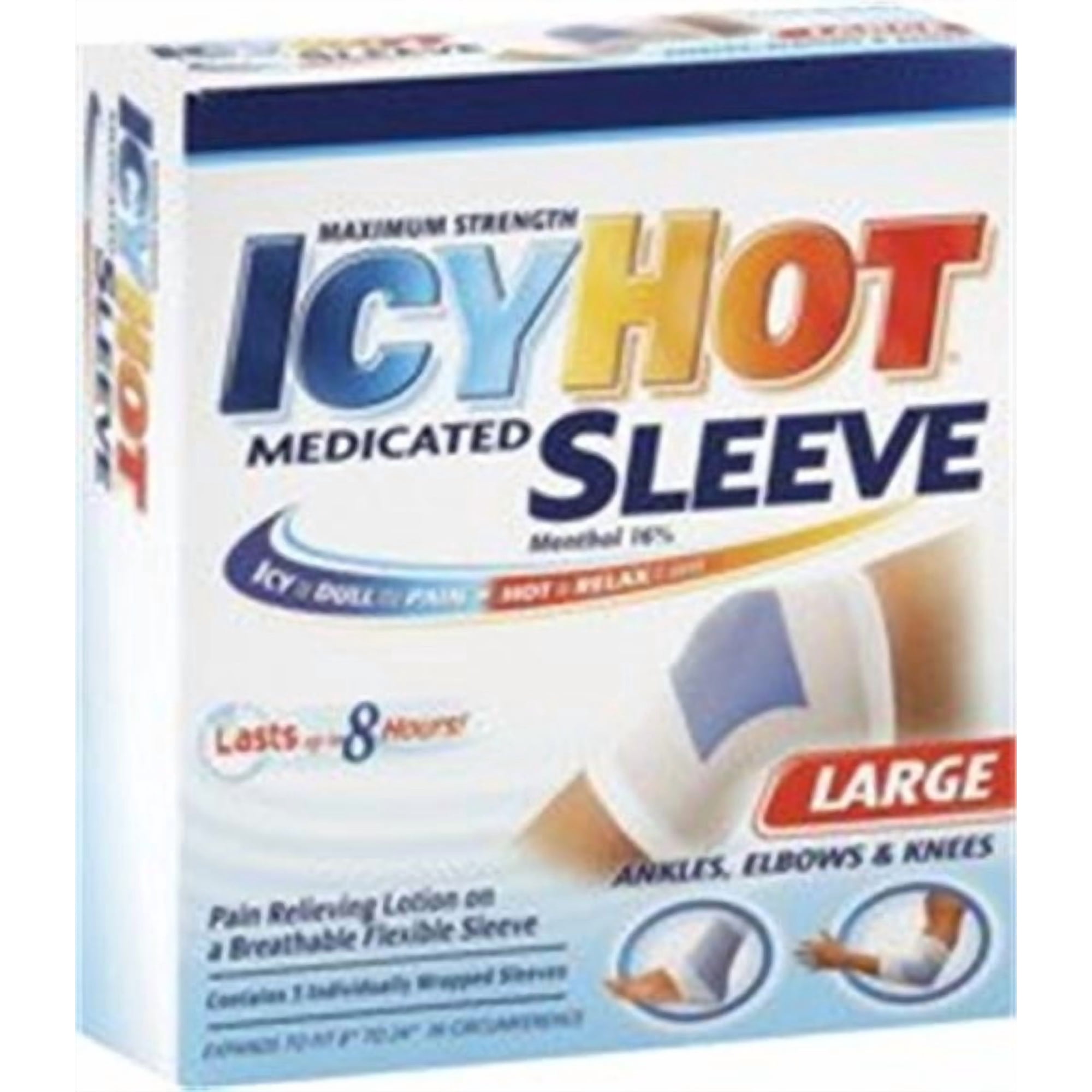 Icy Hot Maximum Strength Medicated Sleeve, Large, 3 Count Box