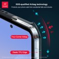 thumbnail image 3 of For Samsung Z Flip 6 Case Galaxy Z Flip 3 4 5 Case Airbag Shockproof Shell Back Clear Cover with Glass For 臧る煭鞁?z頂岆6 旒€鞚挫姢 For Galaxy Z Flip 4 PC and TPU, 3 of 6