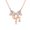 Rose Gold, variant on VVS1 D Color Brilliant Cut 5x5 mm Moissanites Necklace Pendants for Women, Wedding Engagement Gold Plated Anniversary Jewelry Gift