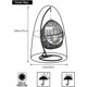 thumbnail image 2 of Funda para sillón de mimbre de ratán para jardín, impermeable, con cremallera, funda protectora para sillón tipo huevo, funda con revestimiento de PVC y poliéster Oxford 210D, 2 of 5