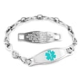 thumbnail image 1 of MedicEngraved Stainless Steel Custom Medical Alert Bracelet - 6mm Infinity Link, 1 of 7