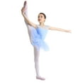 thumbnail image 7 of iiniim Kids Girls Ballet Leotard Dancewear Sleeveless Mesh Splice Layered Tulle Tutu Dress Gymnastics Dance Skirt, 7 of 7