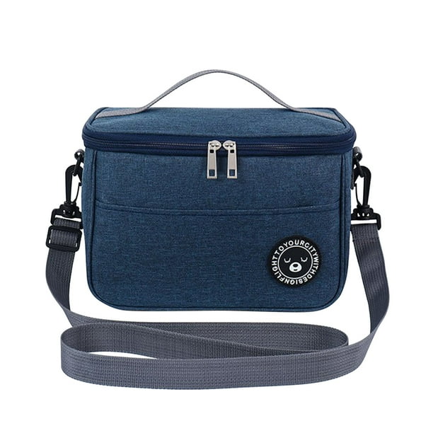 Bolsa isotérmica para almuerzo para adultos, fiambrera portátil de papel de aluminio, bolsa térmica para el trabajo, picnic, viajes, bolsa Bento impermeable y a prueba de fugas de tela Oxford con