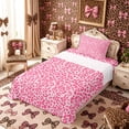 thumbnail image 3 of Meiyoeat Pastel Leopard Print Twin Sheets 3pcs, Pink Cheetah Print Bedding, Light Pink, 3 of 6