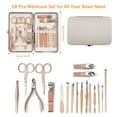 thumbnail image 6 of VIIWII 18pcs Nail Clipper Manicure Set for Adult Professional Stainless Steel Grooming Pedicure Kit with Leather Travel Case, 6 of 7
