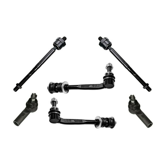 6 Pc Front Suspension Kit Inner & Outer Tie Rod Ends Sway Bars 5-LUG MODELS ONLY Fits select: 2004-2006 DODGE DURANGO