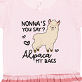thumbnail image 3 of Inktastic Nonna's You Say Alpaca My Bags Gift Toddler Girl Dress, 3 of 4