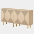thumbnail image 6 of YYAo Sideboard Cabinet, Coffee Bar Cabinet,Modern Sideboard Buffet, 59" Wood Storage Cabinet with Doors,Natural & Gold, 6 of 8