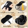 thumbnail image 3 of TELOLY Dog Graduation Cap and Gown Costume Set Adjustable Knit Fabric with Gold Tassel, 4 Sizes (S/M/L/XL) for Small Dogs & Cats to Medium Dogs, Washable Formal Pet Graduation Attire (Black), 3 of 6