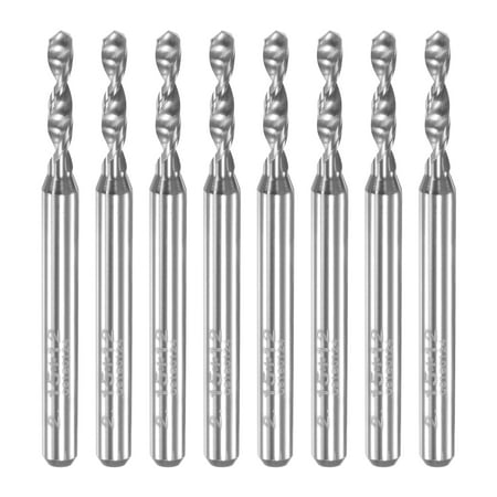 

Uxcell 2.15mm Dia 1/8 Shank Tungsten Carbide Spiral Flute Micro PCB Drill Bits 8 Pack
