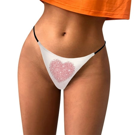 Xiaoxatg Sexy Panties for Women Womens Daily Vacation Casual Sexy Rose Printed Shorts Panties Thongs for Women plus Size