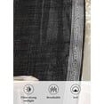 thumbnail image 6 of Sheer Curtains 54 Inch Length, Black Retro Greek Key Semi Sheer Curtains Light Filtering Window Treatment, Greece Ancient Rustic Geometric Privacy Voile Drapes for Living Room Bedroom 52x54 Inch, 6 of 7