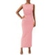 thumbnail image 1 of Vestido midi PRETTYGARDEN para mujer 2025 con pliegues fruncidos, color rosa, 1 of 9