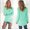 Green, variant on Women's Solid Pullover Sweaters O Neck Long Sleeve Knitted Tops Cotton Wool Loose Casual Tunic Sweaters