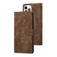 thumbnail image 1 of for iPhone 14 Pro Wallet Case with Magnetic Clasp Kickstand Card Slots Cash Holder Wrist Strap Flip Phone Cover, Luxury Plain Matte PU Leather Soft TPU Shockproof Bracket Folio Case,Brown, 1 of 9