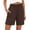🔥 Brown, variant on Sentmoon Linen Shorts for Women High Waist Womens Casual Shorts Breathable Solid Color Regular Fit Women's Shorts with Pockets Active for Beach and Vacation Beach Day Essentials S-2XL