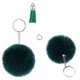 thumbnail image 5 of Juego de 30 llaveros con pompones de piel sintética para hacer tú mismo, accesorios para bolsos., 5 of 5