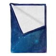 thumbnail image 2 of Blue Soft Flannel Fleece Throw Blanket, Abstract Universe Infinity Stars Themed Outer Space Image, Cozy Plush for Indoor and Outdoor Use, 50" x 70", Sky Blue Royal Blue, by Ambesonne, 2 of 5