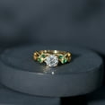 thumbnail image 5 of Rosec Jewels Lab Diamond Engagement Ring with Emerald - 6 mm - Criss Cross Ring (EF-VS Quality), 18K Yellow Gold, US 6.00, 5 of 8