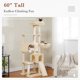 thumbnail image 3 of Free Shipping Multi-Level Cat Tree with Scratching post Cat Scratcher Cat Tower with Condo Hammock Cat Bed House Pet Cat Toy ShopWise Round, 3 of 9