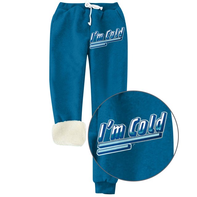 Simua Pantalon de Jogging en Molleton pour Femmes Bas Resserré Pantalon d'Hiver Taille Haute avec Poches