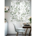 thumbnail image 4 of Botanical Leaf Print Sheer Curtains 63 Inch Length 2 Panels Set, Spring Emerald Foliage Eucalyptus Voile Window Treatment Rod Pocket Curtains Sheers Drapes for Bedroom/Living Room/Kitchen 52x"63"x2, 4 of 7