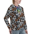 thumbnail image 6 of Sikiie Colorful Screws Women's Casual Hoodies Long Sleeve Lightweight Pullover Tops Loose Sweatshirt-X-Large, 6 of 7