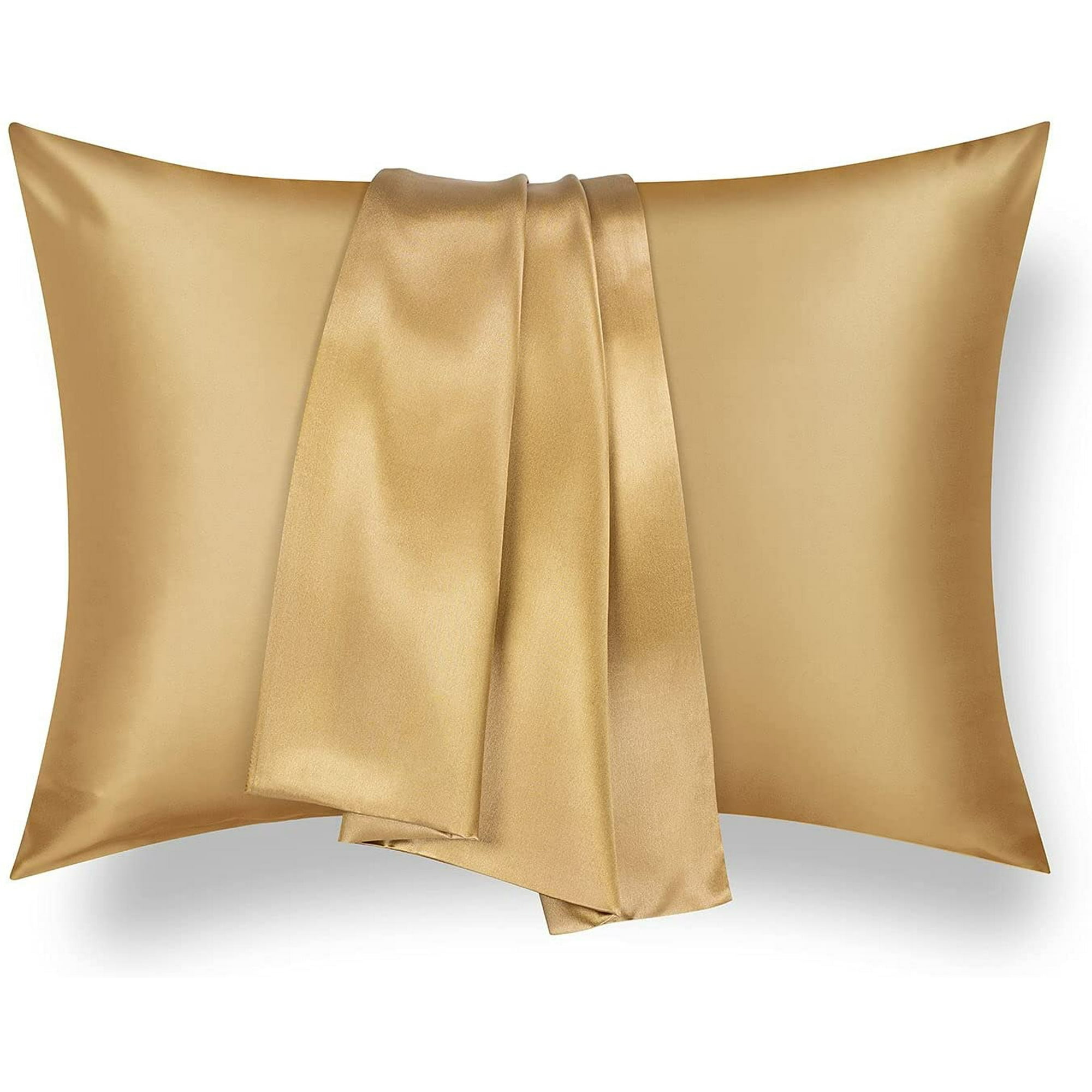 HTOOQ Silk Pillowcase 22 Momme 100% Pure Mulberry Silk Pillowcase for Hair  and Skin, Both Sides Grade 6A Long Fiber Natural Silk Pillow Case,  Concealed Zipper, Standard, Gold | Walmart Canada