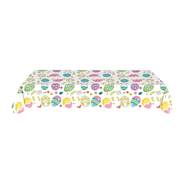 Mantel de Pascua, mantel individual de Pascua, mantel rectangular para primavera y Pascua Huevos de colores