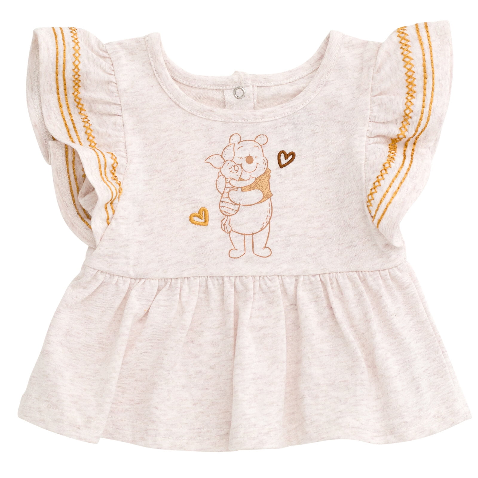 Disney Winnie the Pooh Piglet Peplum Tank Top and Cotton Gauze Pants Outfit Set Infant to Big Kid