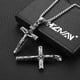 thumbnail image 4 of Collar HZMAN con cruz de crucifijo de Jesús de acero inoxidable con cadena de 60 cm, 4 of 6