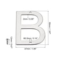 thumbnail image 2 of Inoxidable Acero Casa Letra, 1.97 Pulgadas Letra B para Buzón Hotel Dirección Puerta Letrero, Pulido Unique Bargains numeros de casas, 2 of 5