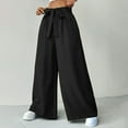 thumbnail image 2 of IDALL Wide Leg Pants Woman Lounge Pants Women Womens Casual Long Pant High Waist Loose Fit Casual Trousers Baggy Pants Womens Pants Black L, 2 of 8