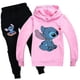 thumbnail image 3 of Lilo Stitch Chándal 2 Piezas Sudadera con Capucha Conjunto de Pantalones con Capucha Ropa Deportiva para niños-Rosa-130 cm Sincero Electrónica, 3 of 3