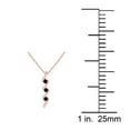 thumbnail image 4 of Aone Jewelry 0.10 Carat Natural Black Diamond 3 Stone Spiral Design Pendant Necklace For Woman Crafted In 10k Rose White and Yellow Gold With 18 Gold Plated Over 925 Sterling Silver Box Chain, 4 of 4