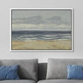 thumbnail image 3 of PixonSign Framed Canvas Print Wall Art Storm Cloud Coastal Ocean Beach Nature Wilderness Illustrations Fine Art Decorative Farmhouse/Country Relax/Calm/Cozy Multicolor Zen for Bedroom - 16"x24" White, 3 of 5