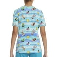 thumbnail image 2 of Scrubstar Women's Looney Tunes "Tie Dye Toons" V-Neck Print Scrub Top WM22T745LA, 2 of 5