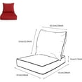 thumbnail image 2 of x Coussins de Patio à Assise Profonde pour Extérieur/intérieur, Ensemble de Rembourrage en Mousse Résiliente, Hydrofuges, Résistants aux Taches et aux Intempéries, Assise Profonde, Bas Chili, 2 of 7